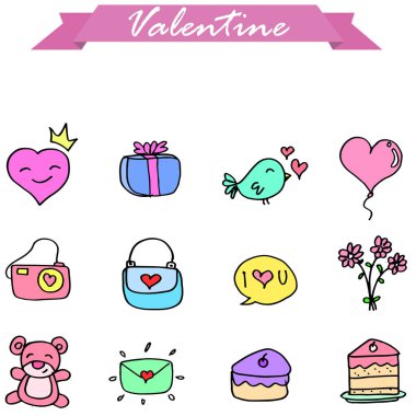 Simge Sevgililer günü koleksiyonu hisse senedi vektör