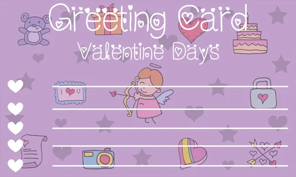 Valentine carte romance thème vectoriel art — Image vectorielle