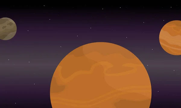 Planeta paisaje espacial del vector — Archivo Imágenes Vectoriales