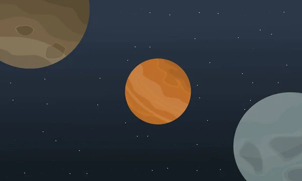 Ilustración vector espacio exterior paisaje — Archivo Imágenes Vectoriales