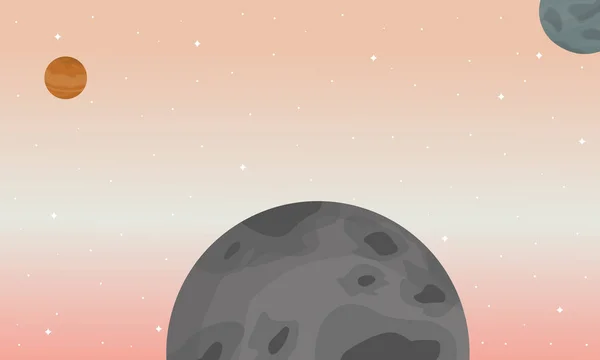 Arte vectorial del paisaje espacial — Vector de stock