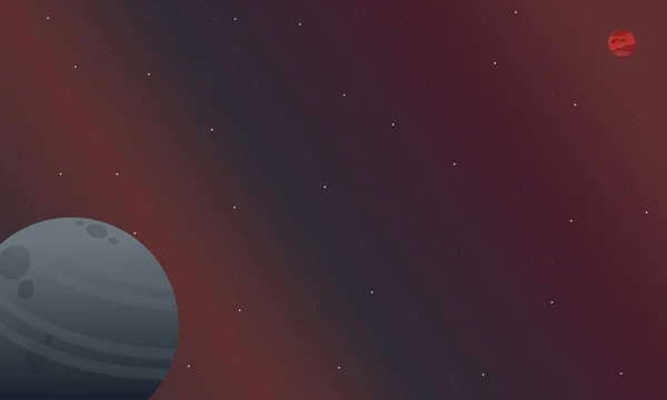 Paisaje del vector nocturno del espacio exterior — Archivo Imágenes Vectoriales