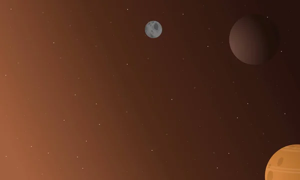 ความงามของดาวเคราะห์อวกาศและดาว — ภาพเวกเตอร์สต็อก
