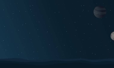 Gece uzay manzara vektörünü