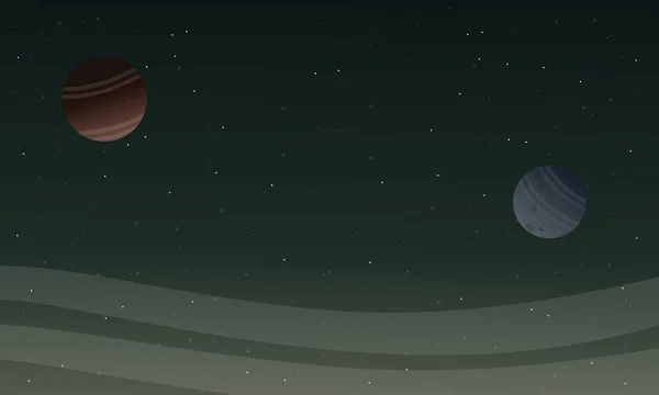 Paisaje espacial con backgrunds planeta — Archivo Imágenes Vectoriales