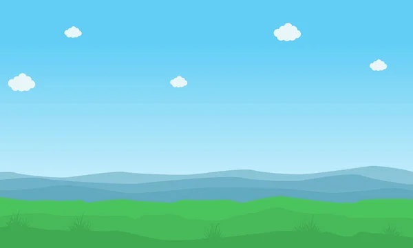 Ilustración de la naturaleza fondo paisaje terrestre — Vector de stock