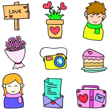 Doodles nesne love Tema