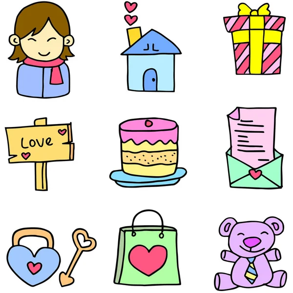 Doodles şirin nesne love Tema