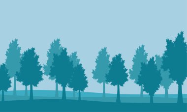 Çizgili ağaç manzara resmi