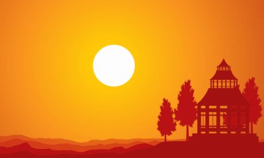 Pavilion Sunset'teki silüeti