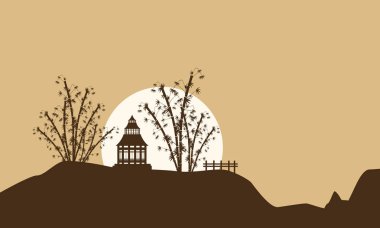 Pavilion büyük ay siluetleri ile toplayan