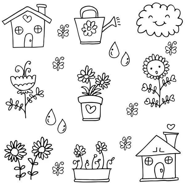 Çiçek bahar dizi doodle