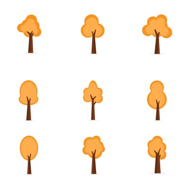 Portakal ağaçları vektör kümesi