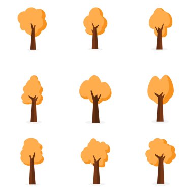 Çeşitli ağaç set vektör