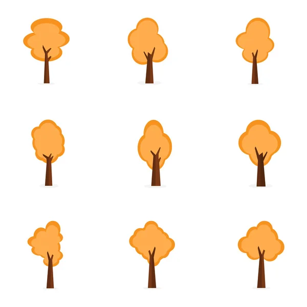 Collection beståndet av träd som — Stock vektor