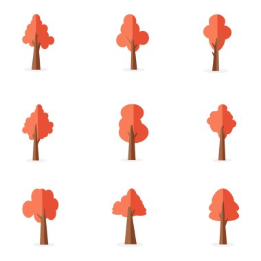 Çeşitli ağaç set koleksiyonu