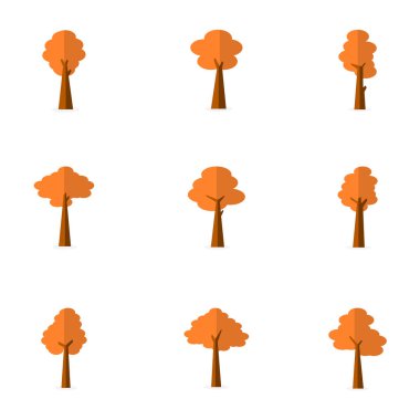Düz ağaç değişik vektör çizimi