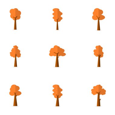 Düz ağaç vektör çizimi