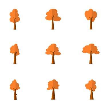 ağaç çizimi çeşitli vektör ayarla