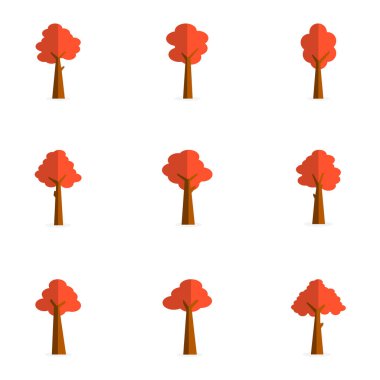 Kırmızı ağacında çeşitli ayarla