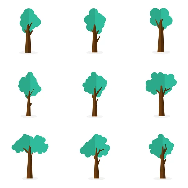 Collection stock of tree vector — Stock Vector