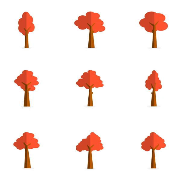Set of tree design vector — Stock Vector