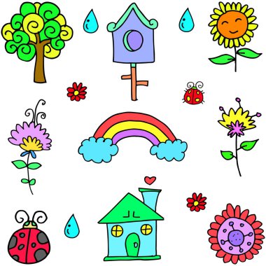 Doodle bahar öğeyi ayarla