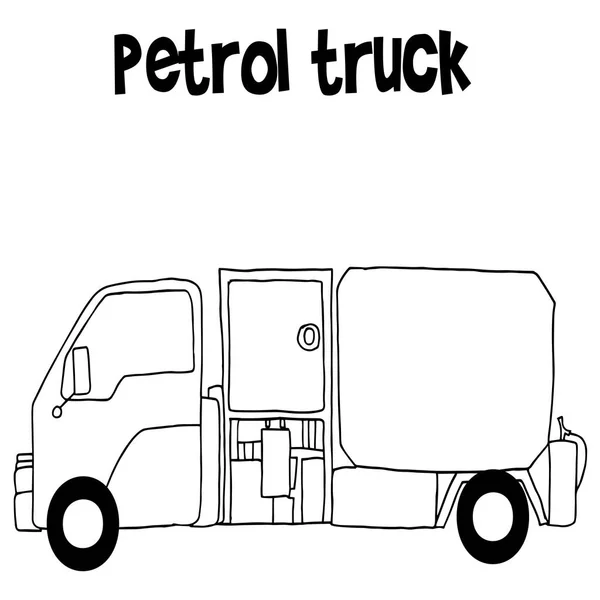 Camião a gasolina com tração manual — Vetor de Stock