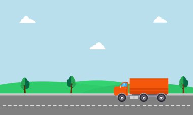 Teslimat kamyonunun vektör sanat