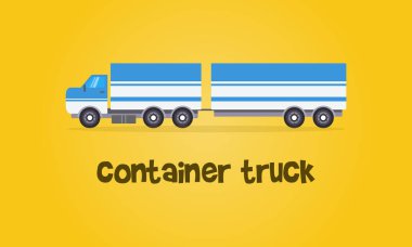 Stil konteyner kamyon vektör