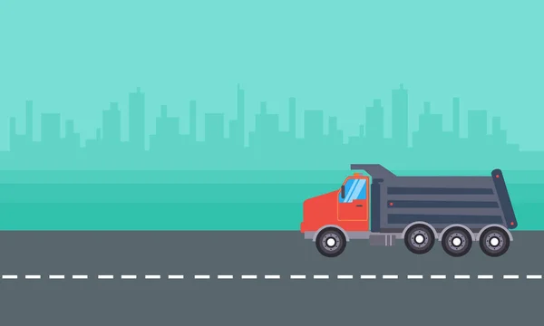 Paysage de camion à benne vecteur — Image vectorielle