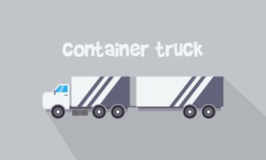 Konteyner kamyon vektör çizimi