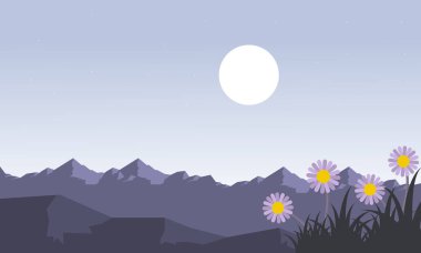 Dağı'nda bahar manzara vektör