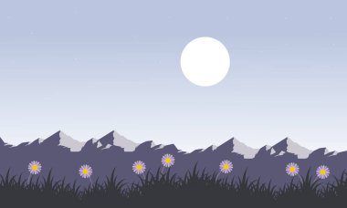 Manzara bahar çiçek Dağı arka planlar ile