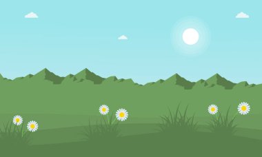 Dağ güzellik çiçek bahar peyzaj