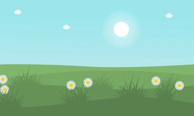 Bahar güzellik manzara vektörünü