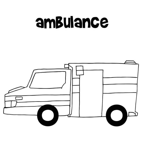 Ambulance voor vector kunst illustratie — Stockvector