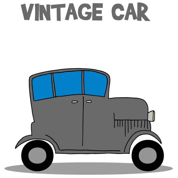 Vintage coche vector ilustración de arte — Vector de stock