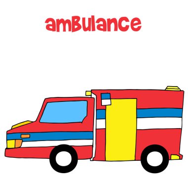 Ambulans vektör sanat koleksiyonu