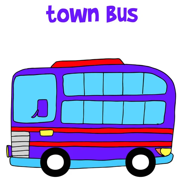 Vetcor illustration av staden buss — Stock vektor