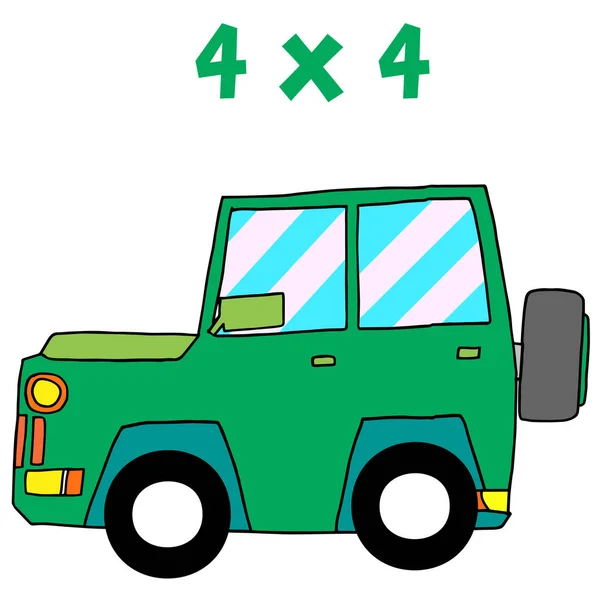 Jeep van vector kunst illustratie — Stockvector