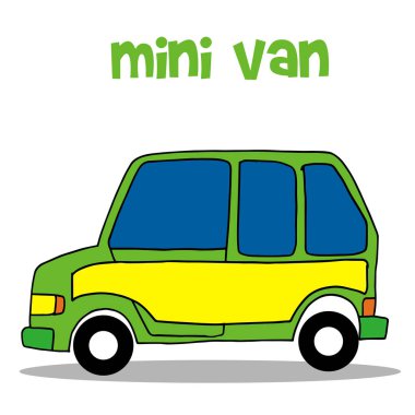 Mini van vektör sanat eseri