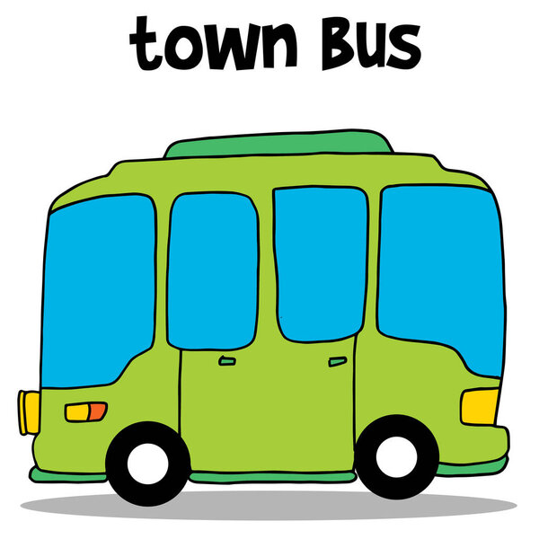 Транспортировка вектора городского автобуса
