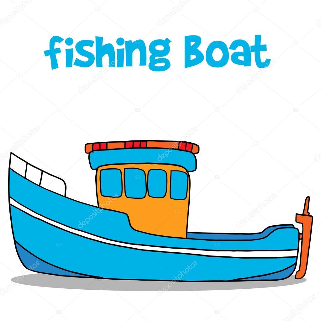 Download Fishing boat cartoon vector art — Stock Vector ...