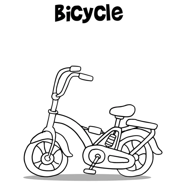 Fahrradvektorkunst mit Handzeichnung — Stockvektor