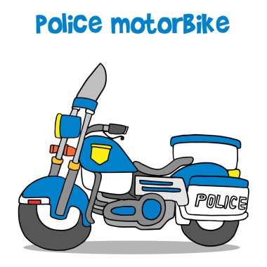 Polis motorlu vektör çizim