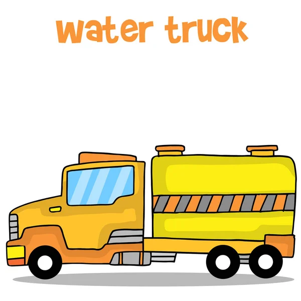 Transporte de arte vetorial caminhão de água — Vetor de Stock