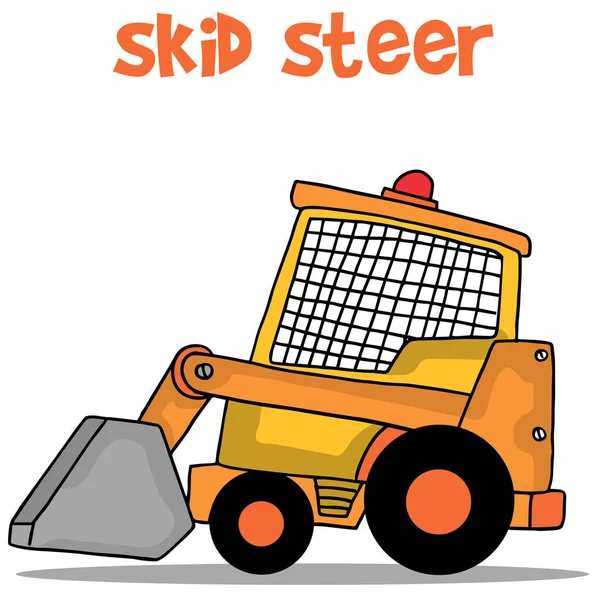 Transporte de vetor de skid steer — Vetor de Stock