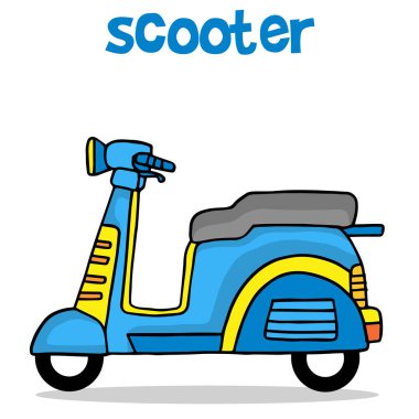 Çocuklar için karikatür tasarım scooter
