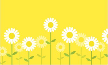 Bahar arka plan ile vektör çiçek